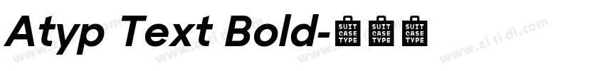 Atyp Text Bold字体转换